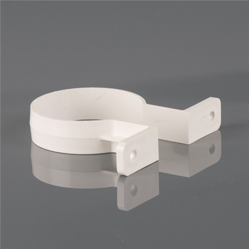 Round Downpipe  Bracket 68mm - White