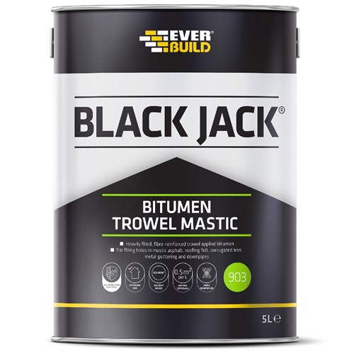 Black Jack Bitumen Trowel Mastic - 5L