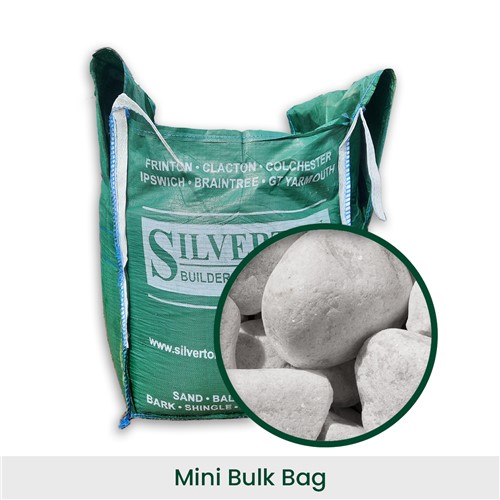 Mini-Bulk Bag - White Marble Cobbles 40 - 90mm