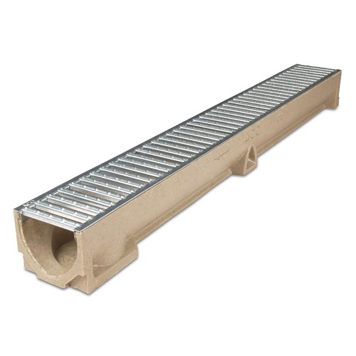 Aco 47000 RainDrain Polymer Concrete Channel with Galvanised Grating