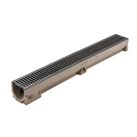 Aco 47001 RainDrain Polymer Concrete Channel with Cast Iron Grating