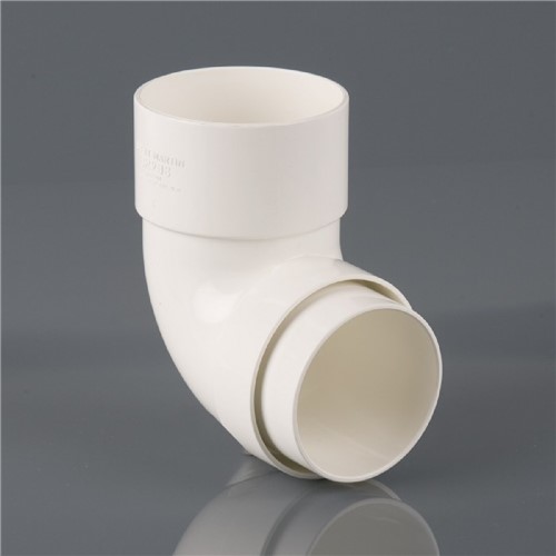 Round Downpipe 92.5° 68mm Bend - White