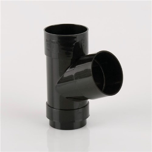 Round Downpipe 68mm Branch 112.5° - Black