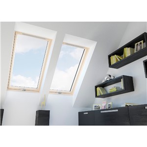 Fakro FTW-V P2 02 White Acrylic Coated Centre Pivot Roof Window 55 x98