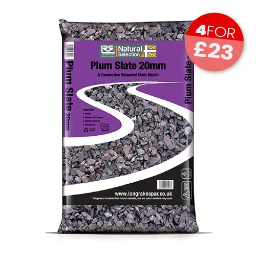 20mm Plum Slate Chippings - Small Bag