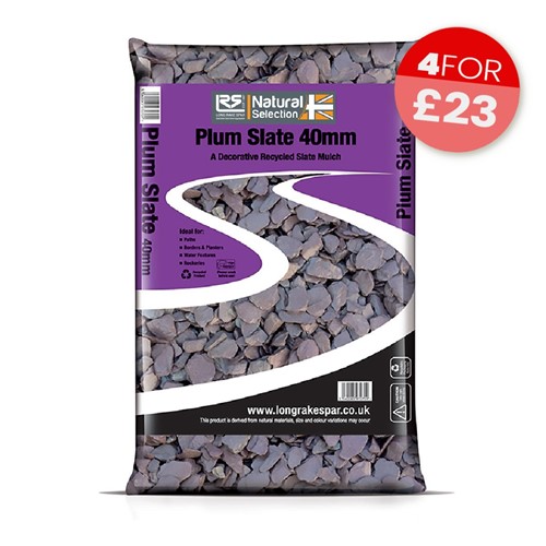 40mm Plum Slate Chippings - Small Bag