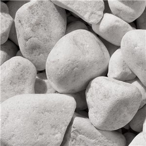 40-90mm White Marble Cobbles - Small Bag