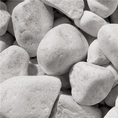 Bulk Bag - White Marble Cobbles 40-90mm