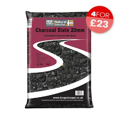 20mm Charcoal Slate Chippings - Small Bag