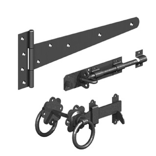 Gatemate Side Gate Kit - Ring Latch Pack - Epoxy Black