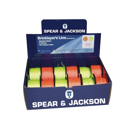 Spear & Jackson Brick Line 50m - Orange/Yellow