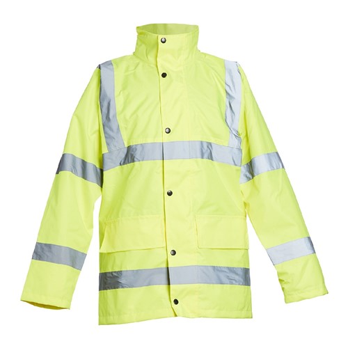 Blackrock Hi-Vis Yellow 3/4 Fleece Lined Coat - Large