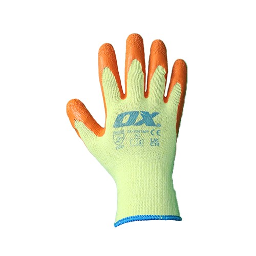 Ox Latex Grip Gloves - Size 9/L