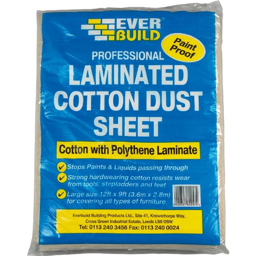 Laminated Cotton Dust Sheet 9ft x 12ft