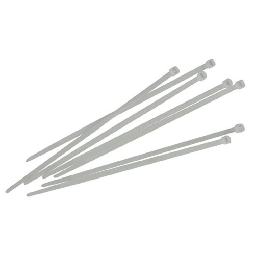 Faithfull Cable Ties (100) White 200mm