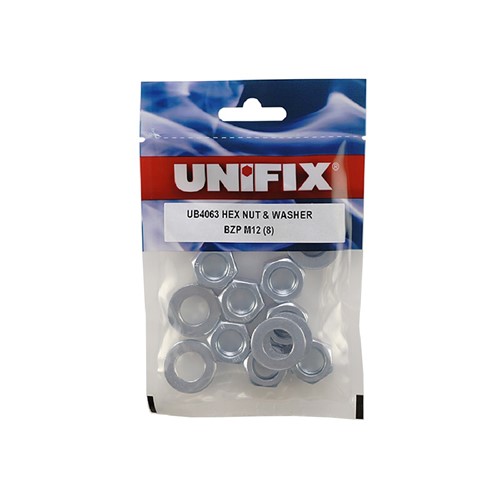 Pre-Pack M8 Nuts & Washers - 20