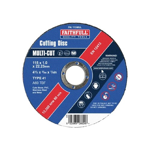 Faithfull Multi Use Cut Off Wheels - 115mm (10 )