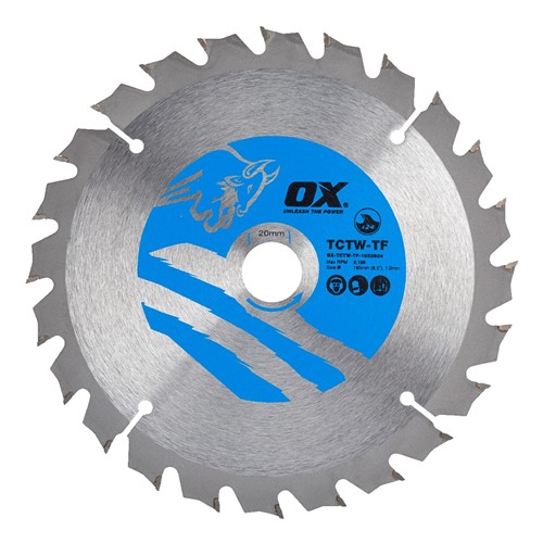 OX-TCTW-TF-1652024 - OX Thin Kerf Coarse Wood Cutting Blade - 165mm