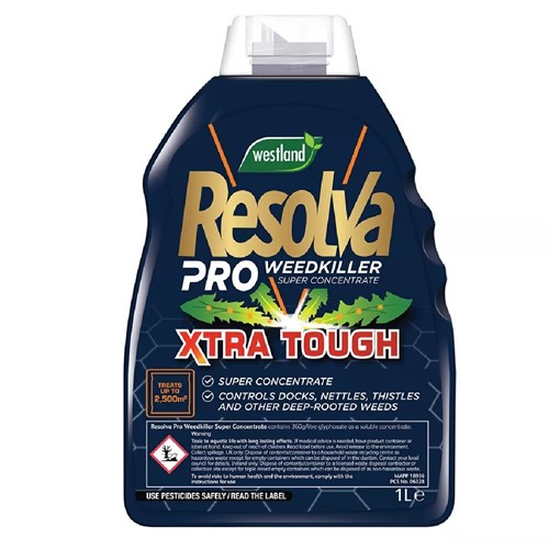 Resolva Pro Xtra Tough Weedkiller Super Concentrate - 1L