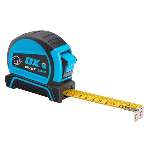 Ox Pro Auto Lock Tape Measure - 8m