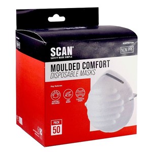 Scan Moulded Disposable Dust Mask - Box of 50