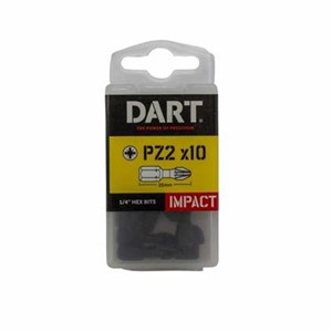 Dart Impact Driver Bit PZ2 25mm - 10 Pk