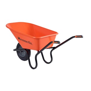 Crusader Pneumatic Tyre 120 Litre Orange Wheelbarrow