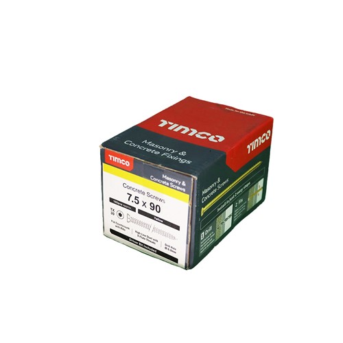 Timco Multi-Fix Concrete Screw ZYP 7.5 x 90mm (Box of 100)