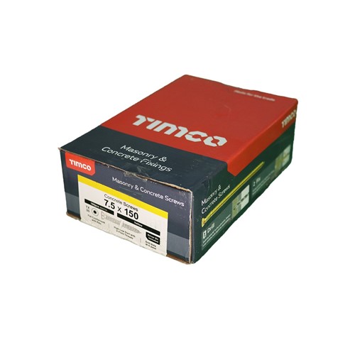 Timco Multi-Fix Concrete Screw ZYP 7.5 x 150mm (Box of 100)