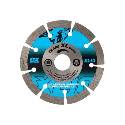 XL10-115/22 OX Trade Segmented Diamond Blade - G/P