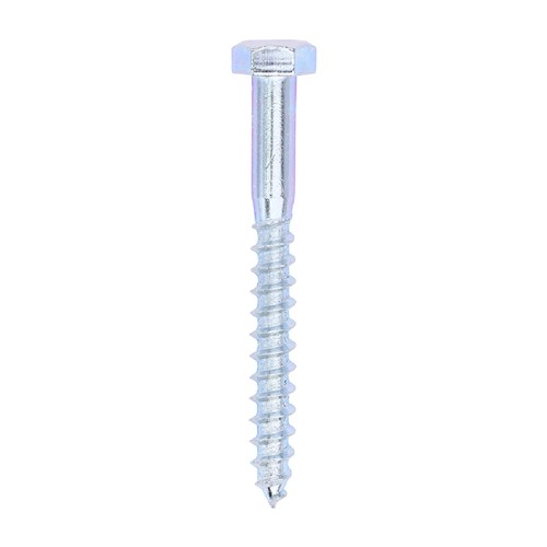 8.0 x 75mm Hex Coach Screw BZP