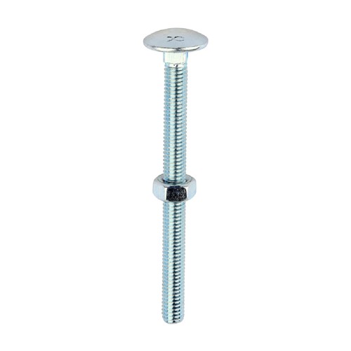 Timco Carriage Bolt & Hex Nut M6 x 75mm