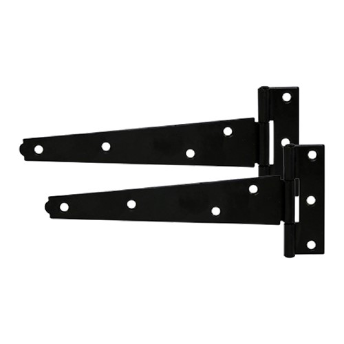 Timco Light Tee Hinges Black 10'' 250mm (Pair)