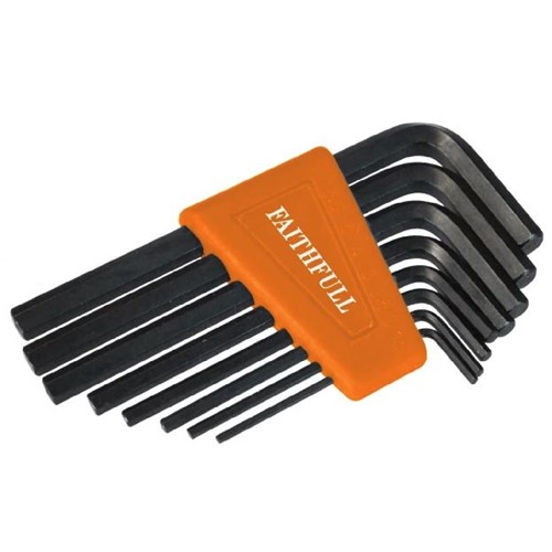 Faithfull Hex Key Set Loose (8) - Metric - Short Arm